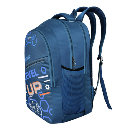 Optima College Backpack with Front Organizer and Spacious Interiors for Men & Women - Blue