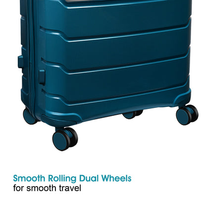 Optima Zenith Hardside Expandable with Double Spinner Wheels, Carry-On 24-Inch, Blue