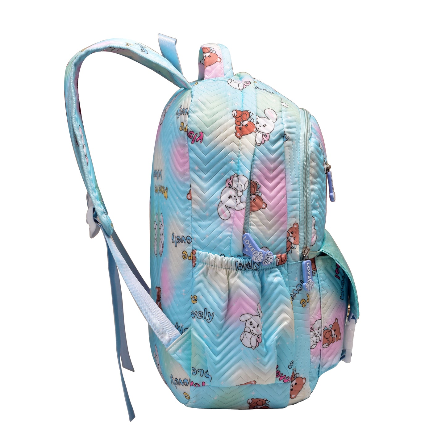 clouds love 15.6 Inch College Cute Bookbag Anti Theft Women Casual backpack for Teen School Girls laptop bag (Sky Blue)