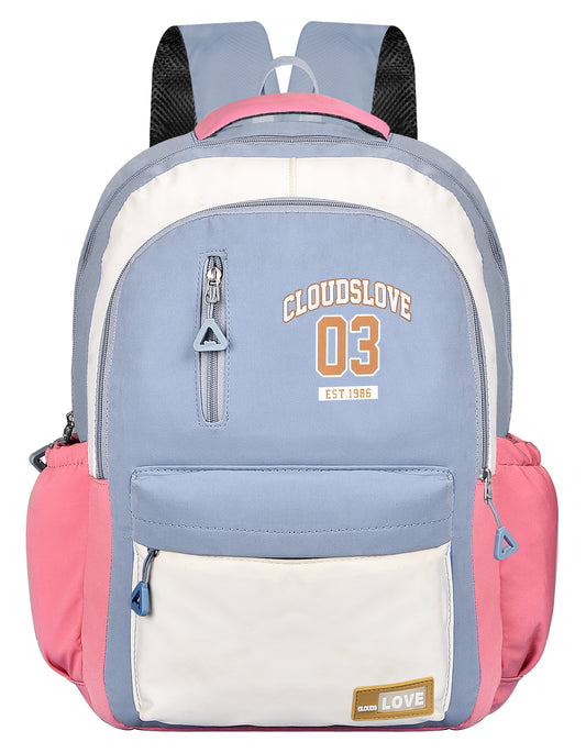 Clouds love Backpack for Girls,Cute, Colourful bags, Water Resistant and Lightweight.