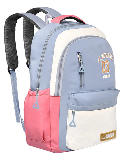 backpack love rain Clouds Love Right Backpack Cute, Colorful bags, Water Resistant and Lightweight(Pink/Blue)