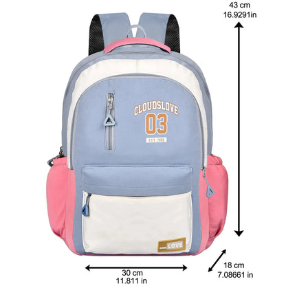 backpack love rain Clouds Love Right Backpack Cute, Colorful bags, Water Resistant and Lightweight(Pink/Blue)