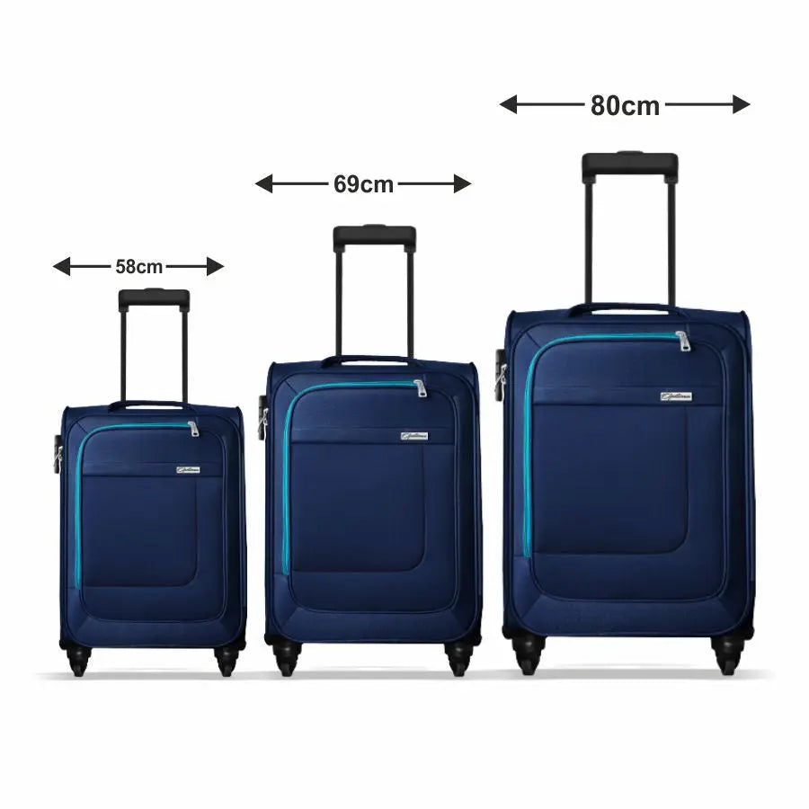 Optima Prion Softside Expandable Roller Luggage, 3-Piece Set (21/25/29) Optima