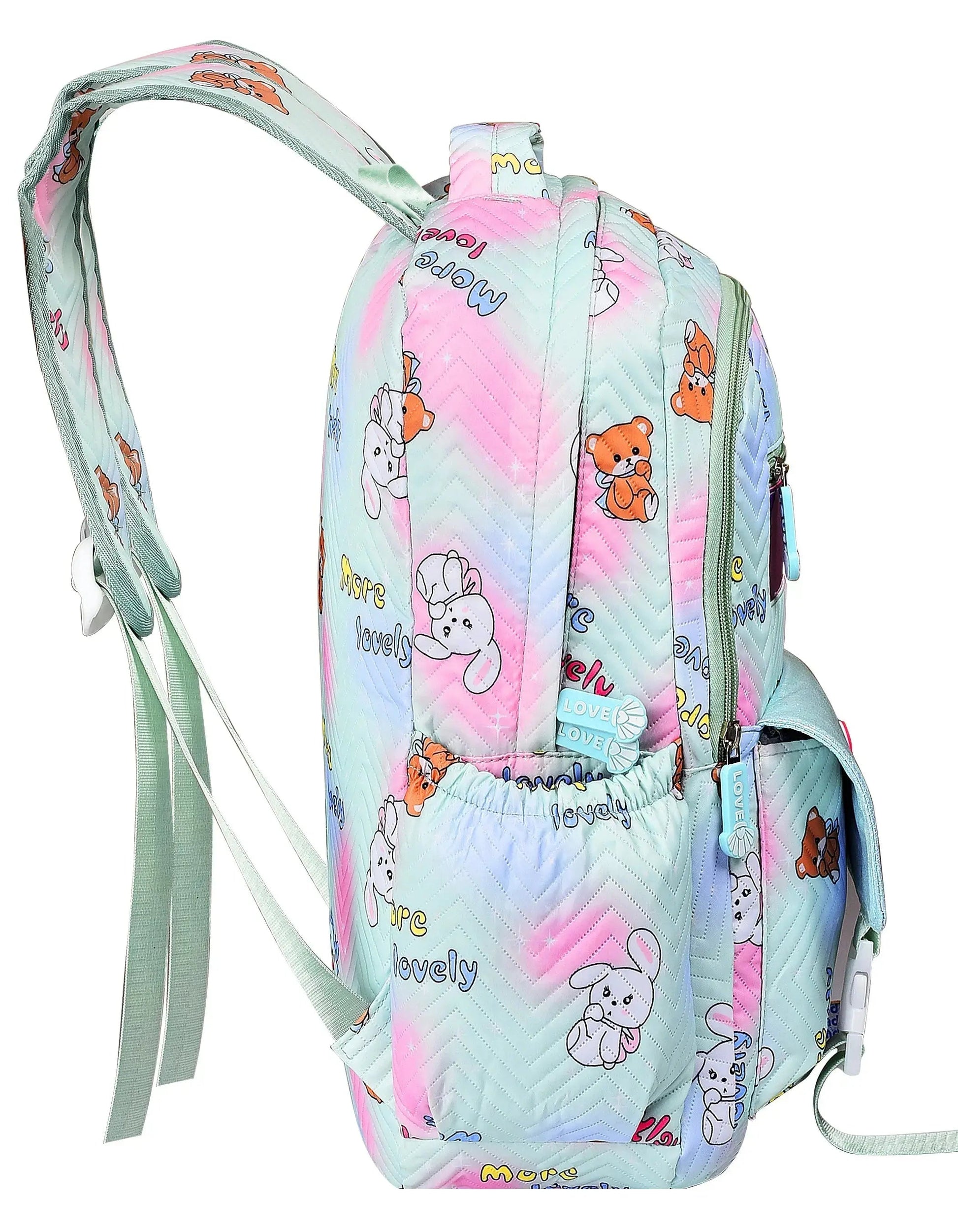 backpack with laptop sleeve cute clouds love 15.6 Inch College Cute Bookbag Anti Theft Women Casual backpack for Teen School Girls laptop bag (Green)