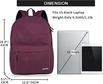 Optima Premium Casual Laptop Backpack - 20L, USB Charging, All Black