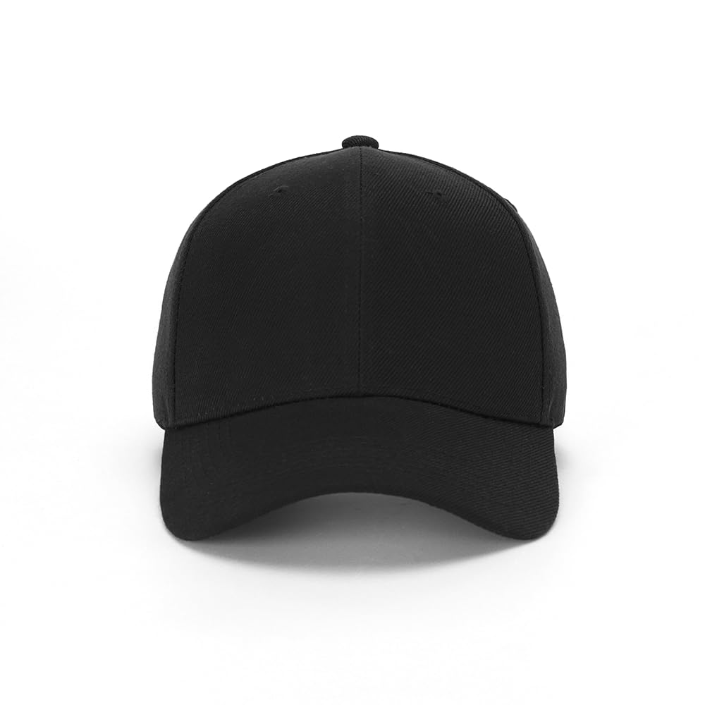 Optima Premium Adjustable Baseball Cap - Unisex, Black, One Size