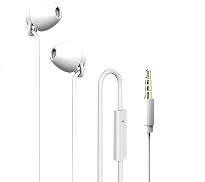 OPTIMA Wired Earbuds in Ear Headphones with Microphone, Earphones with Mic and Volume Control, Memory Foam, Reinforced Cable, Bass Compatible with iPhone, Android, optima-bags