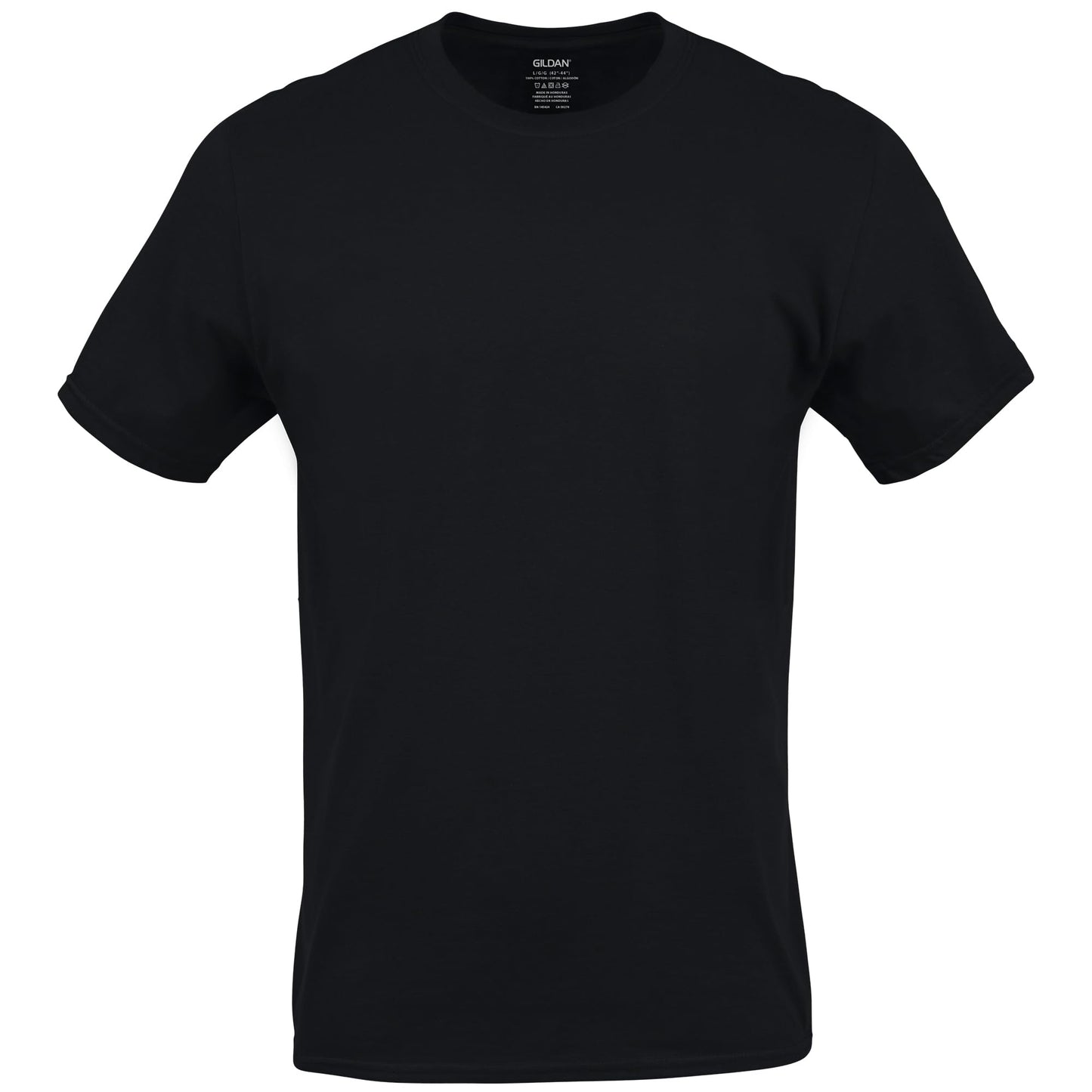 Optima Men's Premium Crew T-Shirt Multipack - Black, Size L (12-Pack)