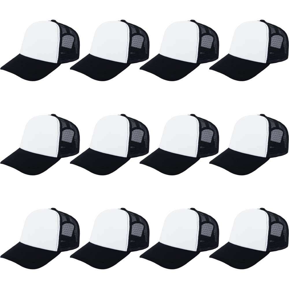 Optima Premium Sublimation Trucker Hats - Blank Mesh Cap, One Size