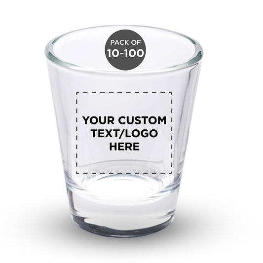 Optima Custom Shot Glasses Set - 1.75 oz, 100 Pack for Events