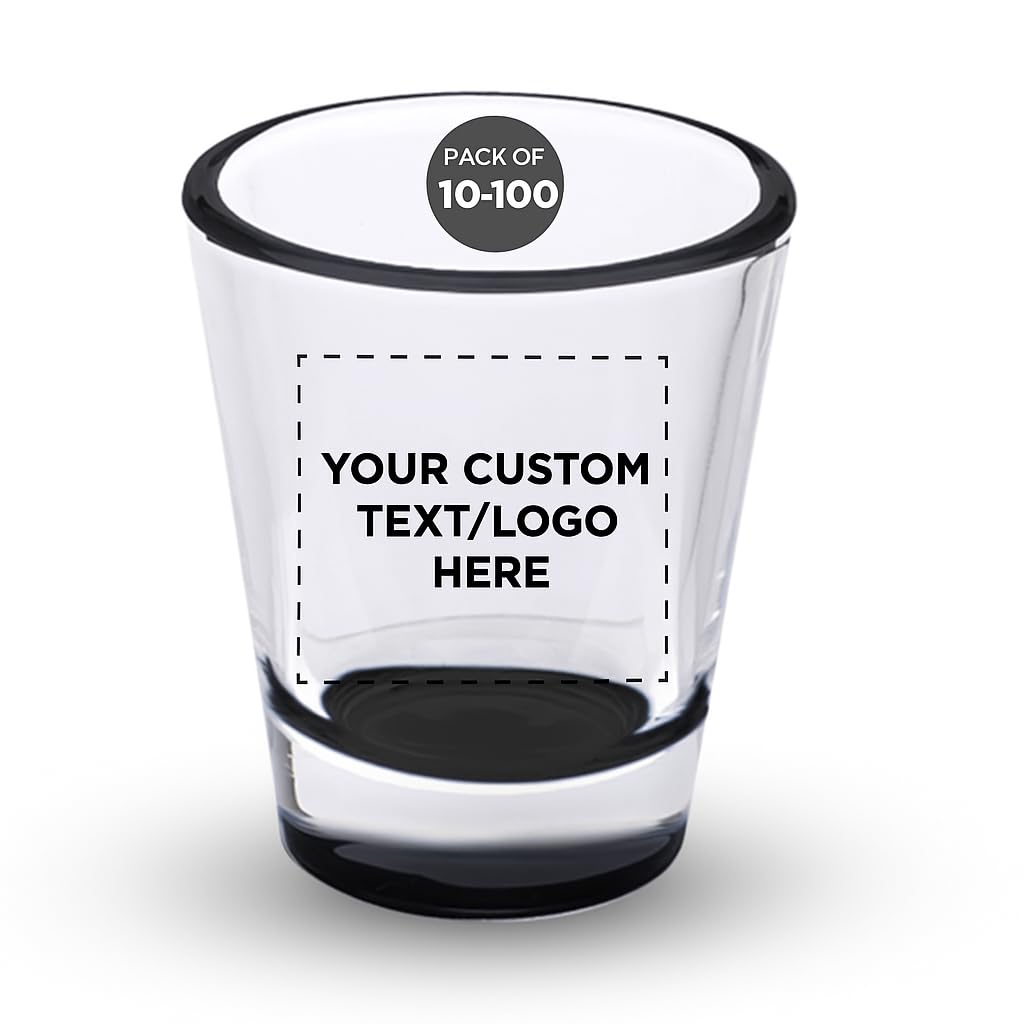Optima Custom Shot Glasses Set - 1.75 oz, 100 Pack for Events