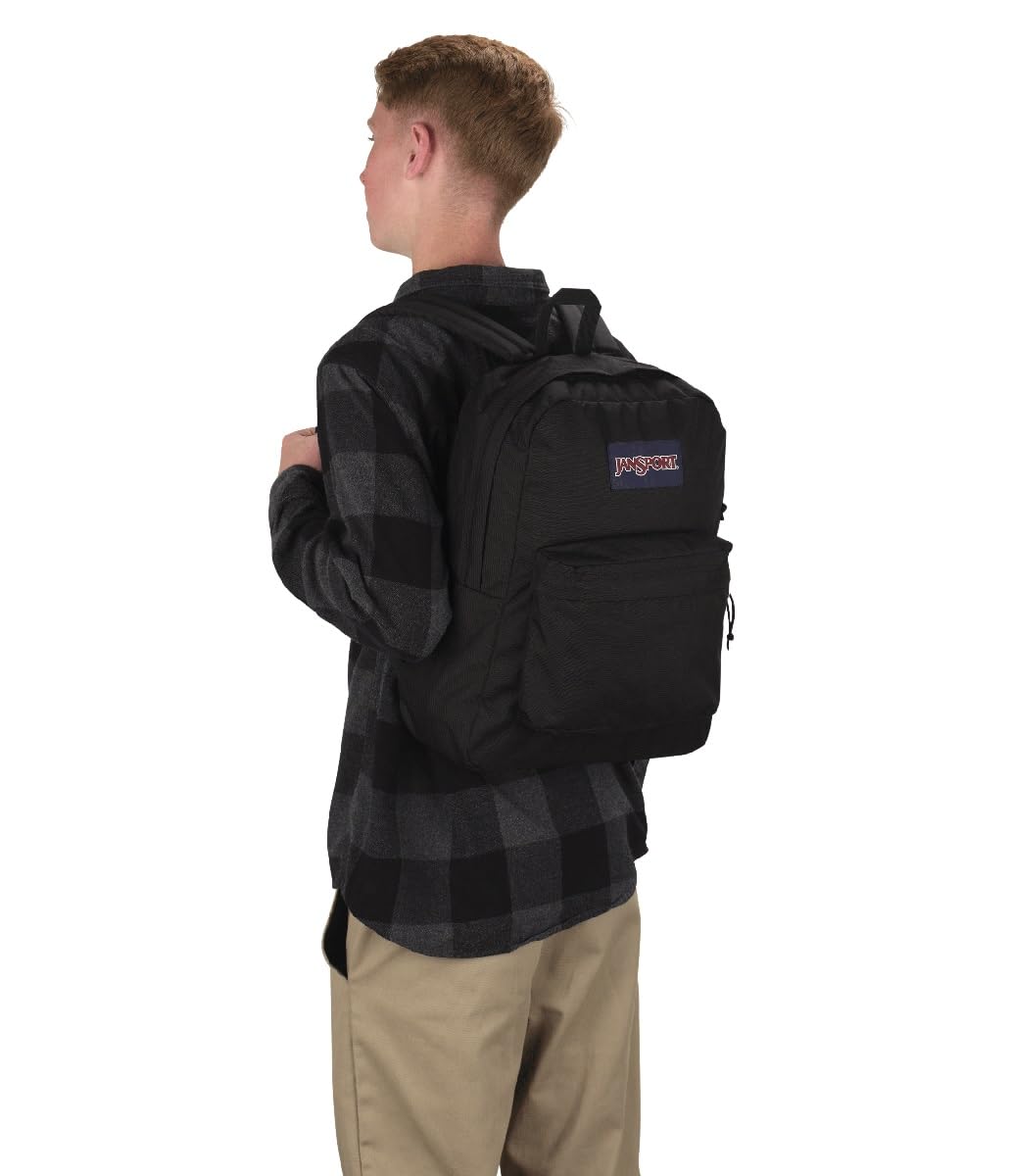 Optima Premium 25L Polyester School Backpack - Black
