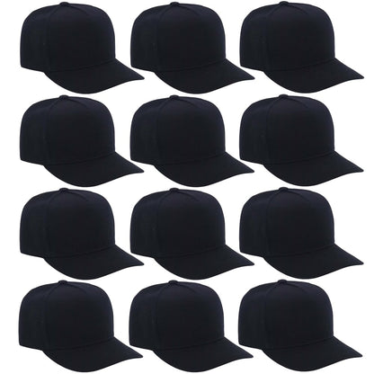 Optima Seamless Baseball Caps - 12 Pack, Adjustable & Breathable