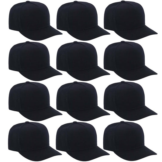 Optima Seamless Baseball Caps - 12 Pack, Adjustable & Breathable