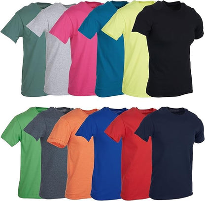 Optima BILLIONHATS 12 Pack Plus Size Men's Cotton T-Shirts Bulk Big