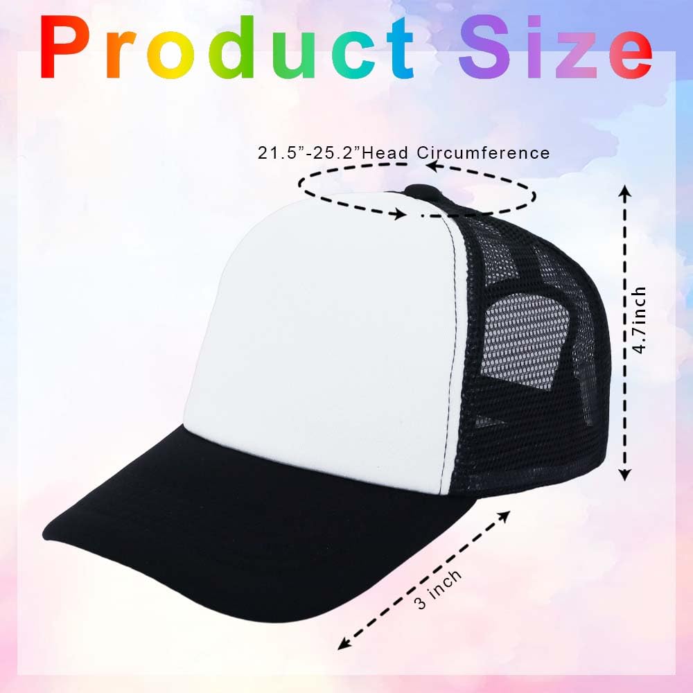 Optima Premium Sublimation Trucker Hats - Blank Mesh Cap, One Size