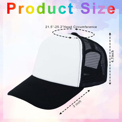 Optima Premium Sublimation Trucker Hats - Blank Mesh Cap, One Size
