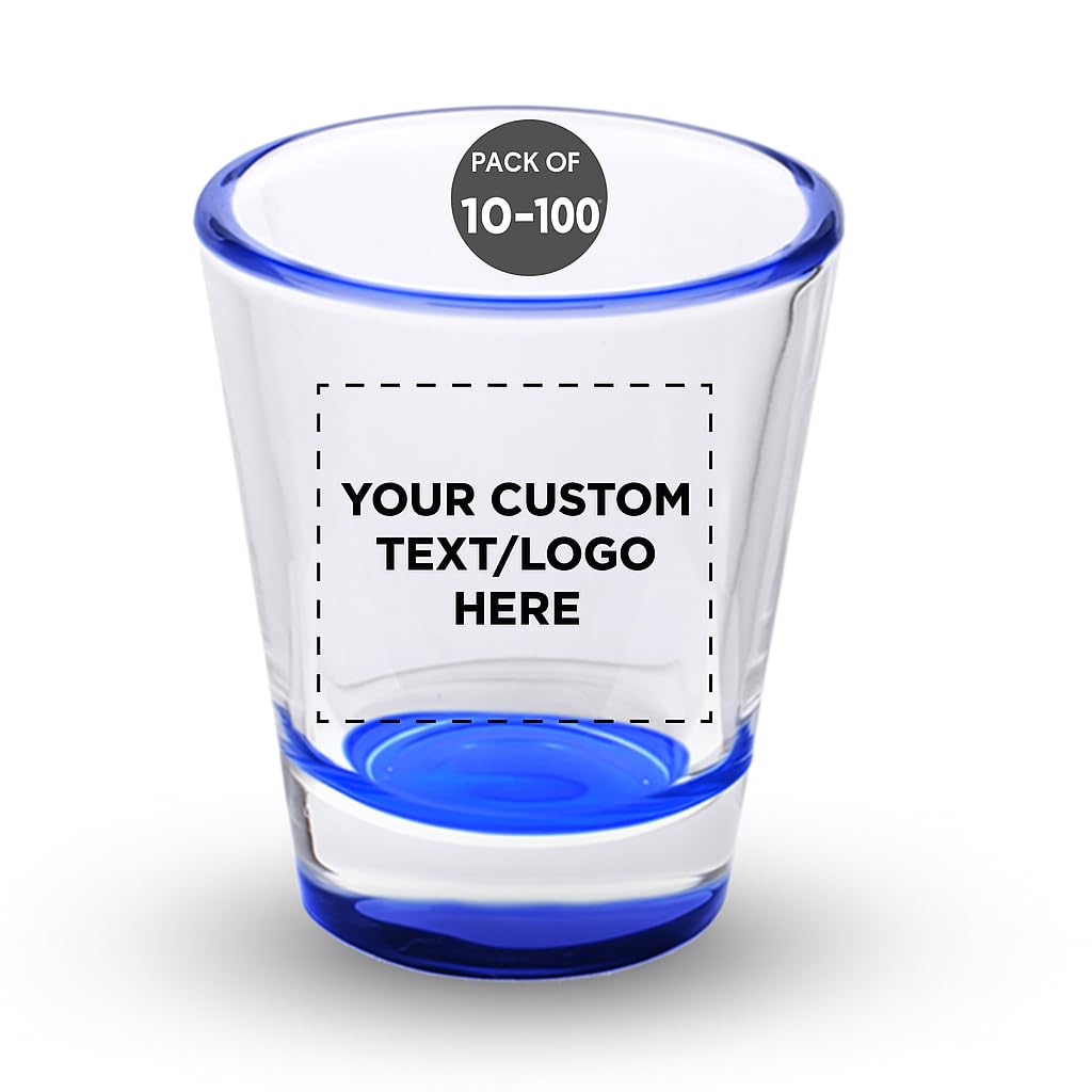 Optima Custom Shot Glasses Set - 1.75 oz, 100 Pack for Events