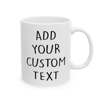 Optima Personalized 11oz Ceramic Coffee Mug - Custom Text Gift