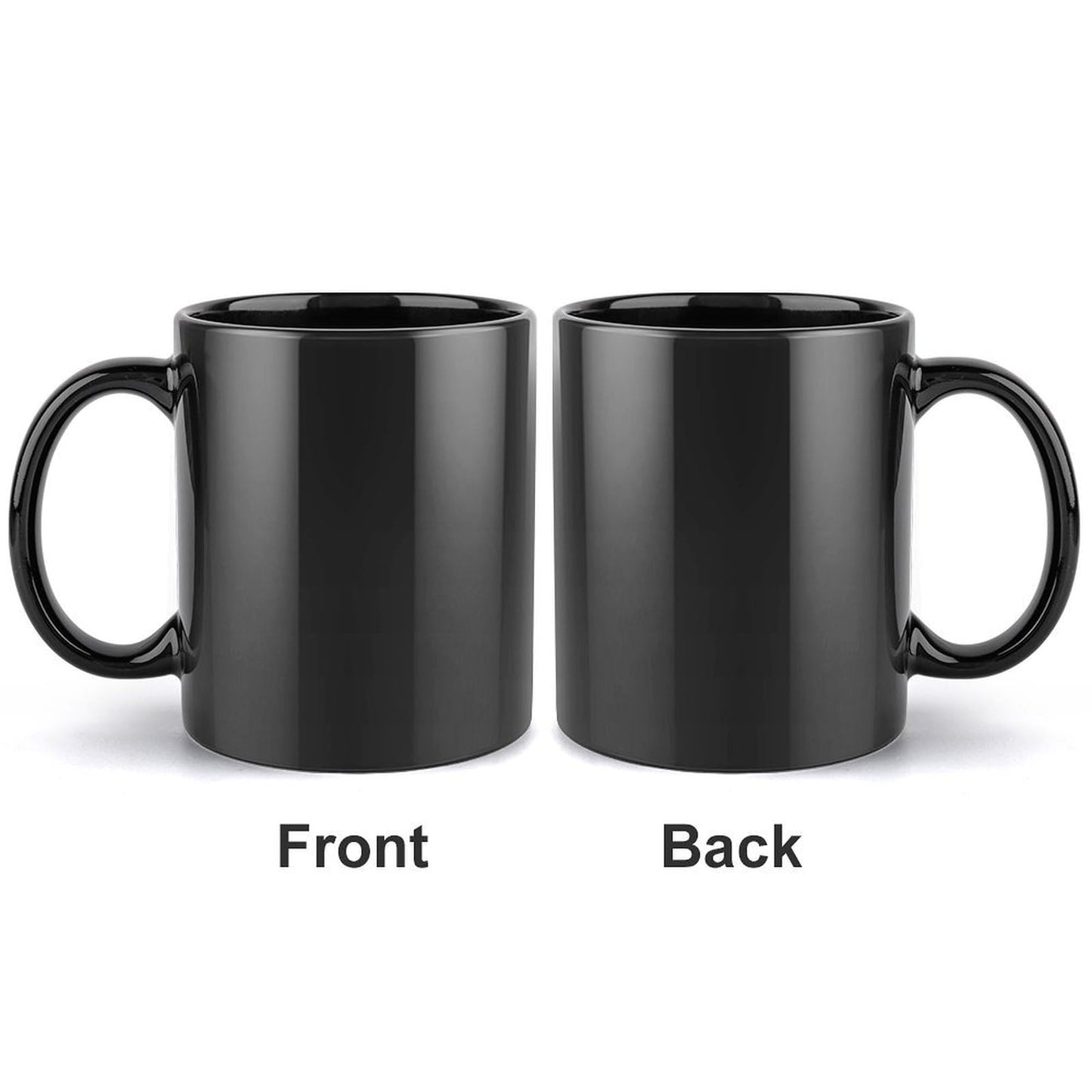 Optima Personalized Black Coffee Mug - 11 OZ Custom Photo Cup