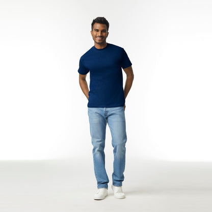 Optima Premium Ultra Cotton T-Shirt - Navy, 10-Pack, Medium