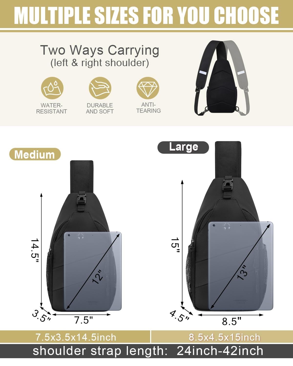 Optima Trendy Sling Backpack - Casual Chest Bag with Convertible Strap