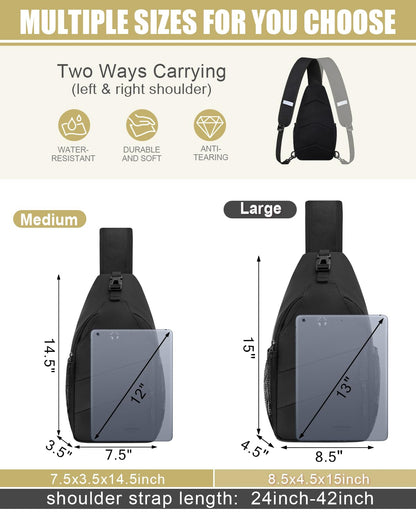 Optima Trendy Sling Backpack - Casual Chest Bag with Convertible Strap