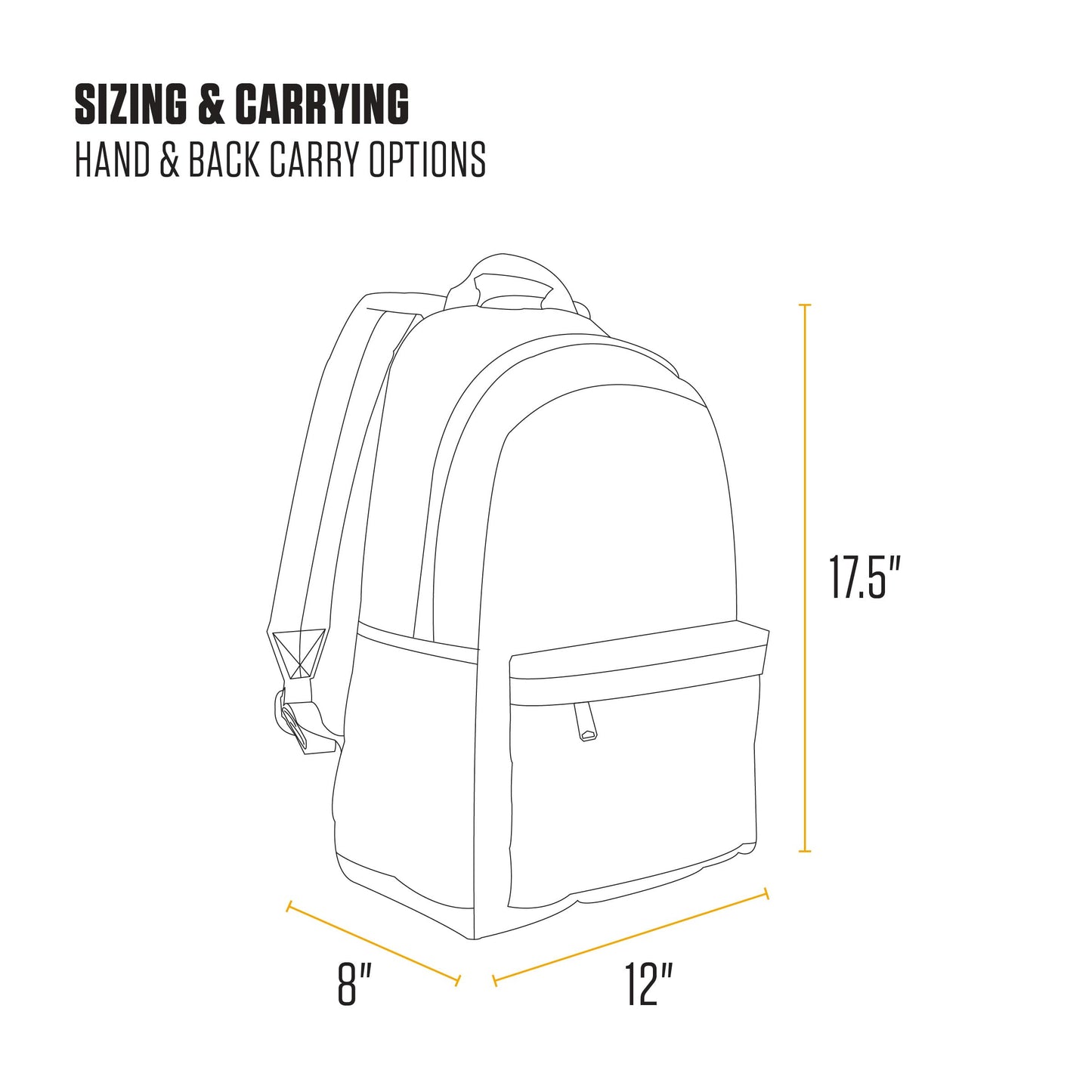 Optima Essentials Classic Backpack - Durable Black, One Size