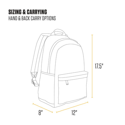 Optima Essentials Classic Backpack - Durable Black, One Size