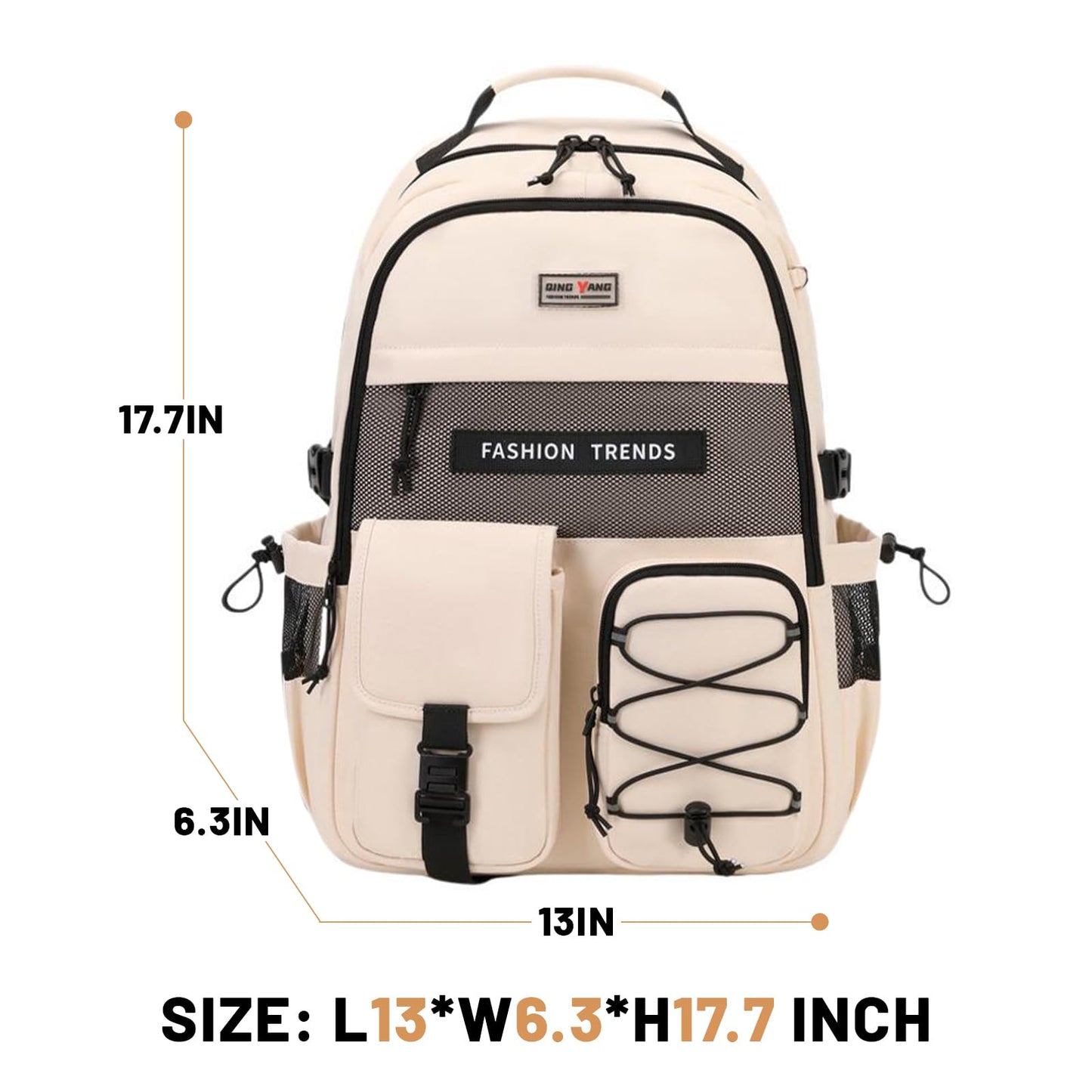 Optima Multi-Pocket Water Resistant Backpack for 15.6" Laptop
