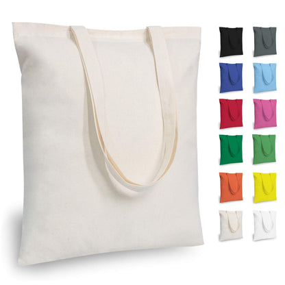 Optima Premium Cotton Tote Bag - 5-Pack, Lightweight & Reusable