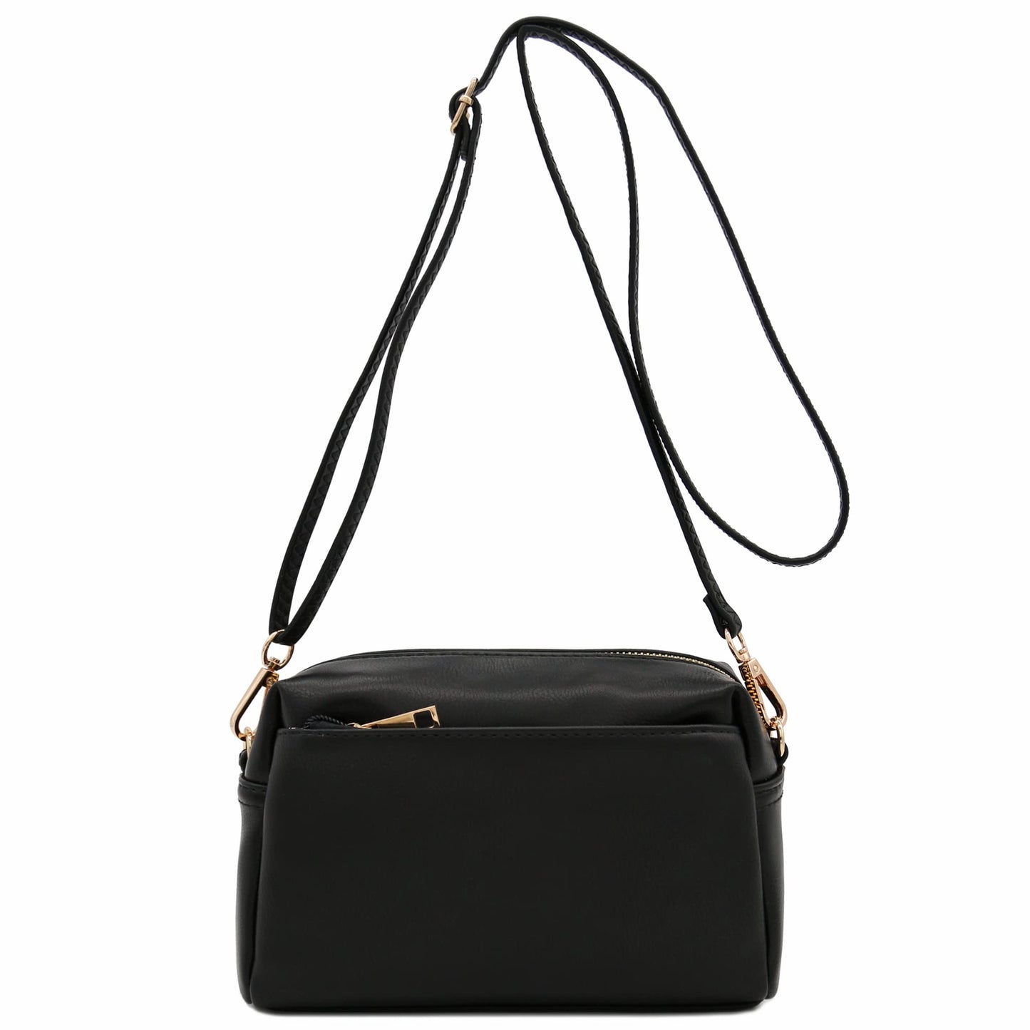Optima FashionPuzzle Triple Zip Small Crossbody Bag - Stylish & Versatile