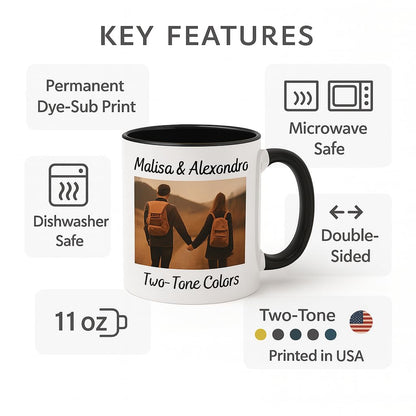 Optima Premium Personalized Coffee Mug - 11oz Dishwasher Safe
