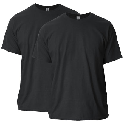 Optima Premium Ultra Cotton T-Shirt - 2-Pack, Black, Large