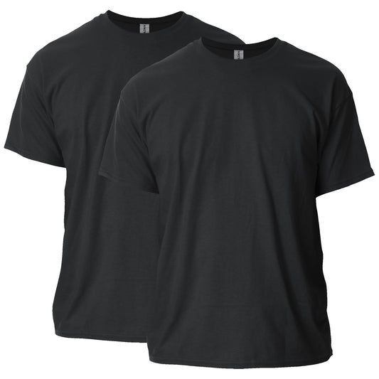 Optima Premium Ultra Cotton T-Shirt - 2-Pack, Black, Large