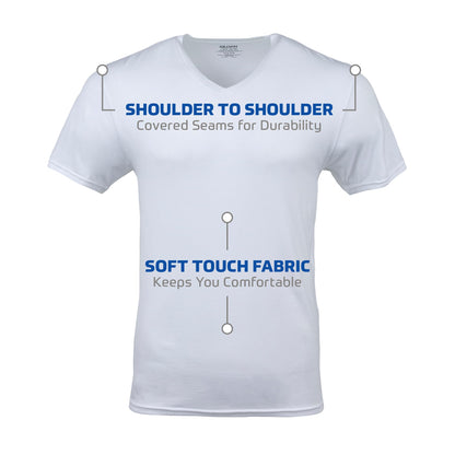 Optima Premium V-Neck T-Shirts 6 Pack - X-Large, Classic White