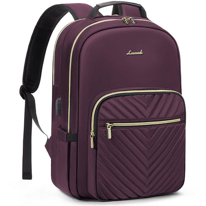 Optima Women's 15.6" Laptop Backpack - Waterproof Travel Bag with USB Port
