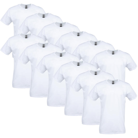 Optima Premium Softstyle Short Sleeve T-Shirt - White, Size S (12-Pack)