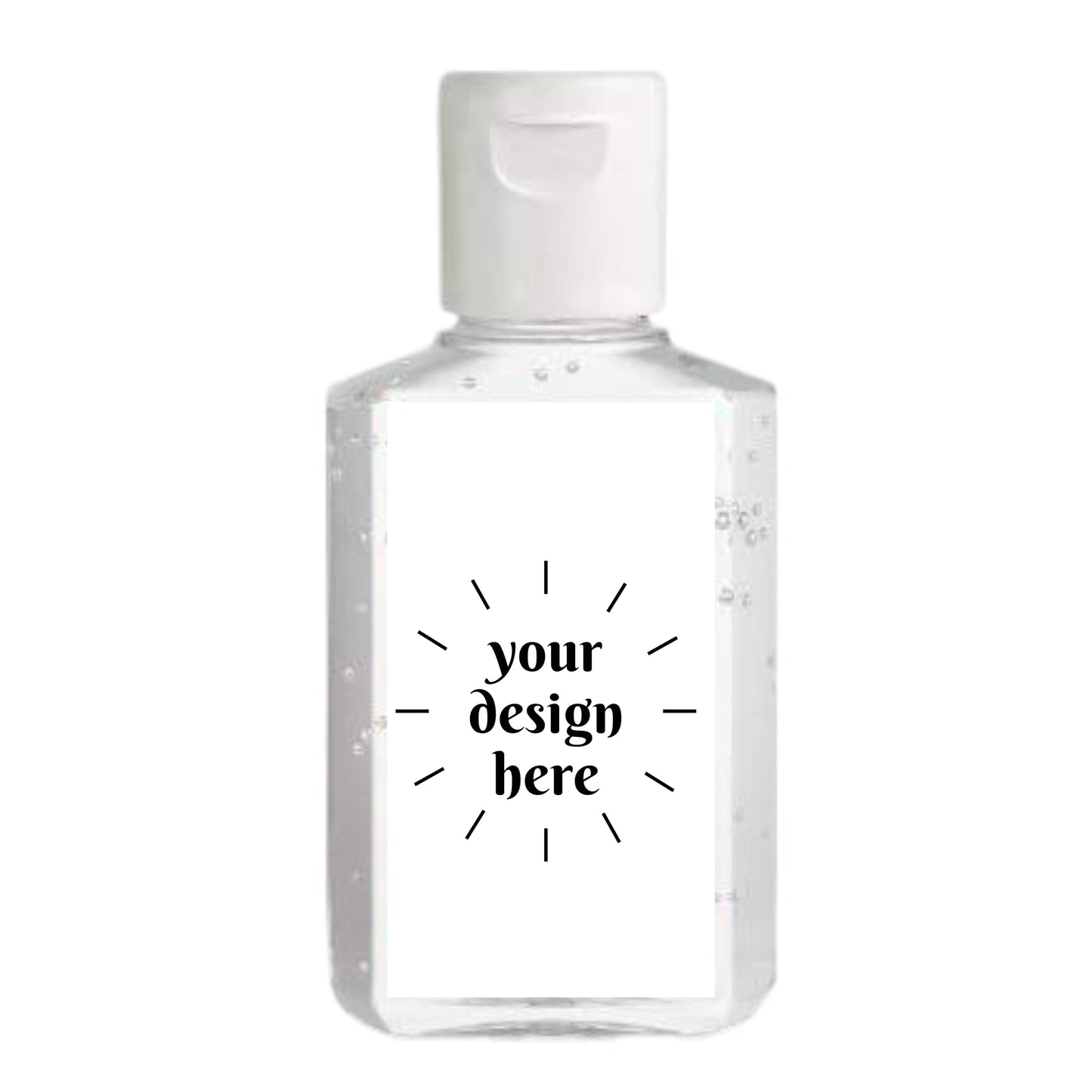 Optima Custom Hand Sanitizer Labels - 20 Rectangular Stickers