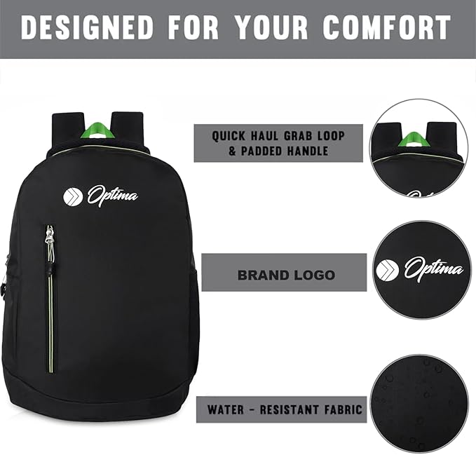 Optima Stylish Office College Water Resistant 15.6 in Laptop Men & Women Backpack 25 L  2n Combo