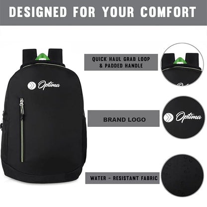 Optima Stylish Office College Water Resistant 15.6 in Laptop Men & Women Backpack 25 L  2n Combo