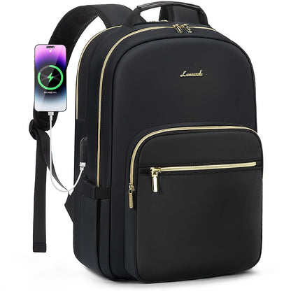 Optima Women's 15.6" Waterproof Laptop Backpack with USB Port