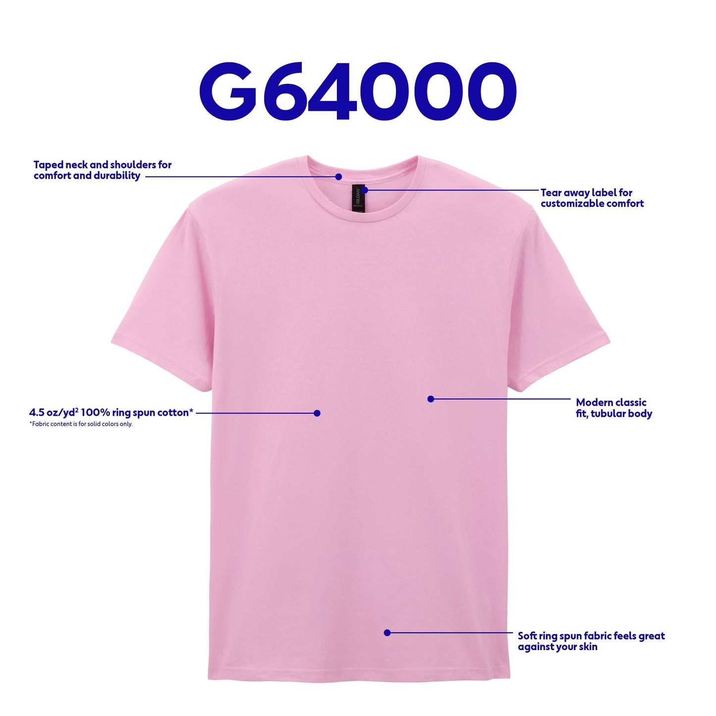 Optima Premium Softstyle Short Sleeve T-Shirt - White, Size S (12-Pack)