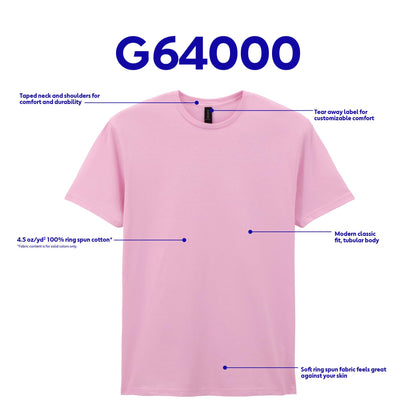 Optima Premium Softstyle Short Sleeve T-Shirt - White, Size S (12-Pack)