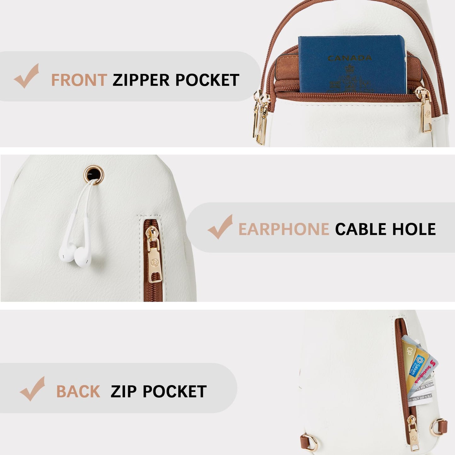 Optima Premium Leather Small Crossbody Sling Bag for Travel