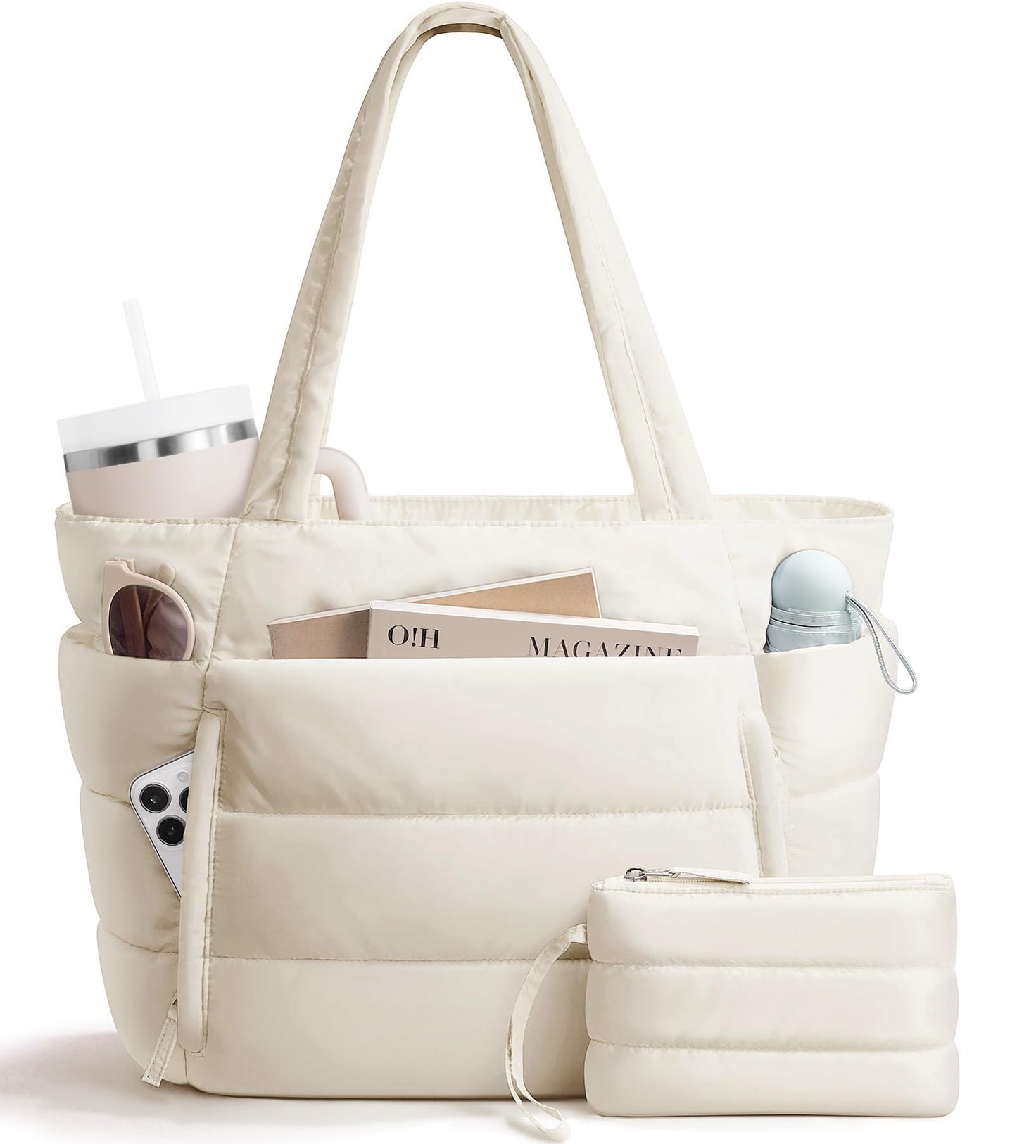 Optima Lightweight Quilted Tote Bag - Stylish Work & Travel Companion