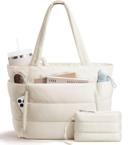 Optima Lightweight Quilted Tote Bag - Stylish Work & Travel Companion