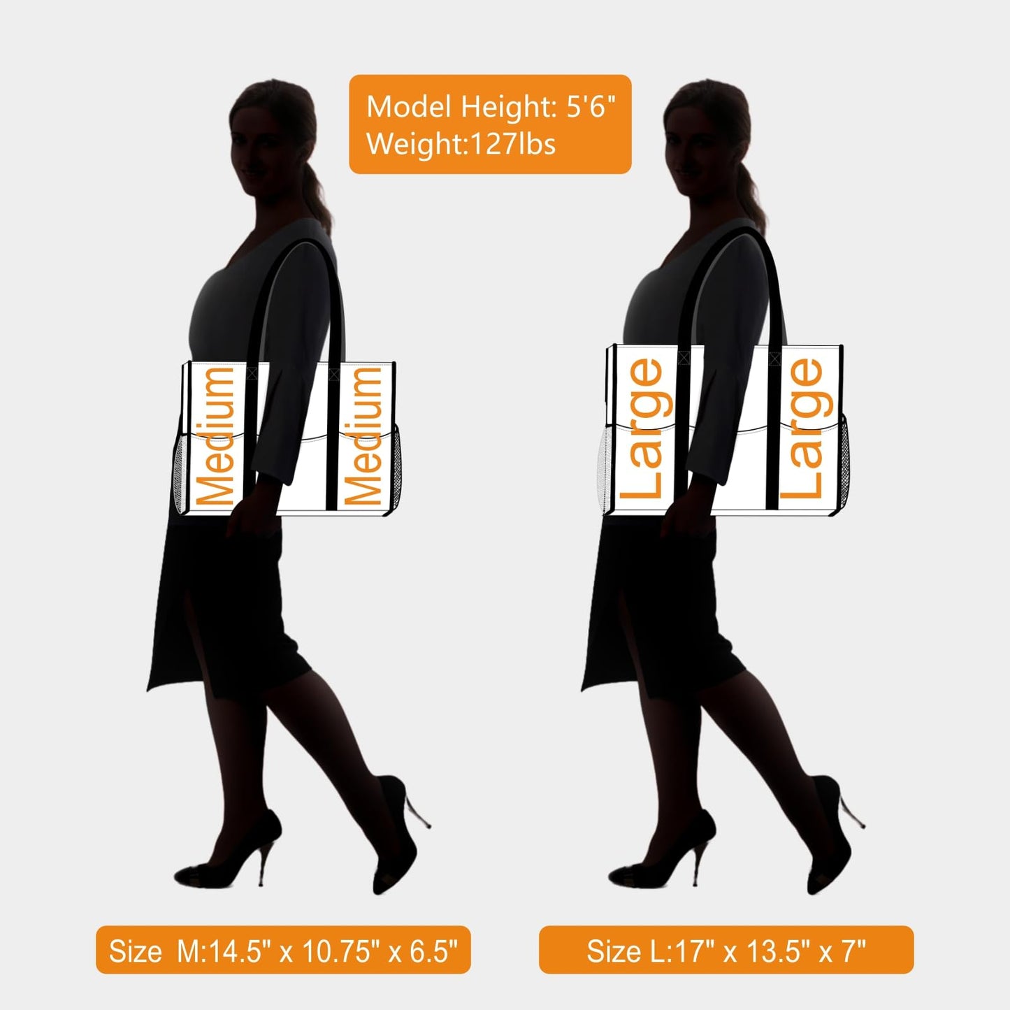 Optima Premium Water-Resistant Tote Bag - Large with 13 Pockets