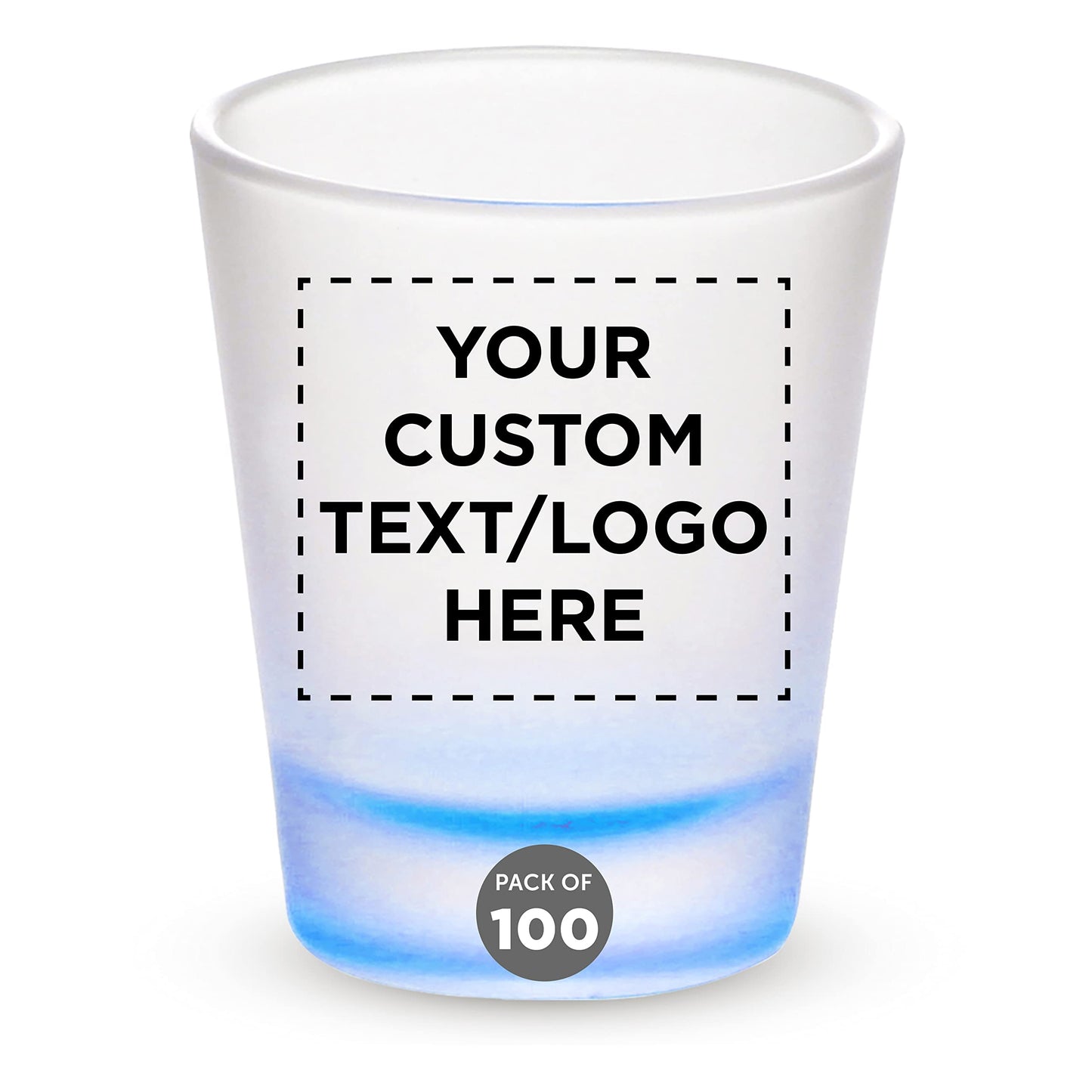 Optima Premium Frosted Glass Shot Glasses - 1.75 oz, Set of 100