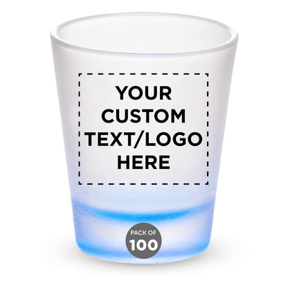 Optima Premium Frosted Glass Shot Glasses - 1.75 oz, Set of 100